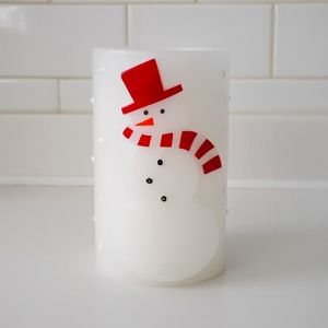 Crate & Barrel / Crate and Barrel Snowman Candle